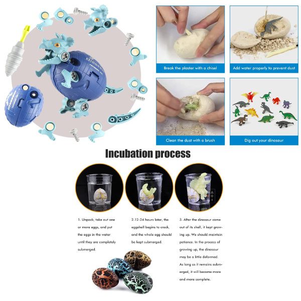 Calendrier de l'Avent Dinosaures 6 en 1