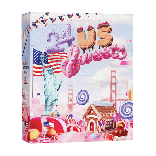 Calendrier de l'Avent bonbon Us Sweet 2025 contenant 25 bonbons gourmandises venues d'amérique