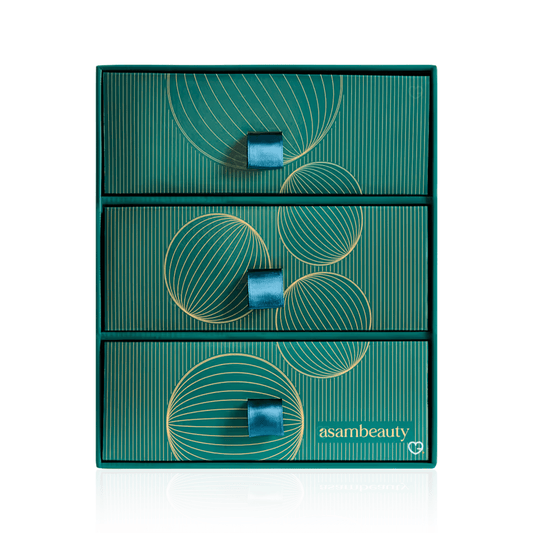 Calendrier de l’Avent AsamBeauty 2025 version premium avec 24 soins visage, corps et maquillage en taille originale, coffret beauté pour femme