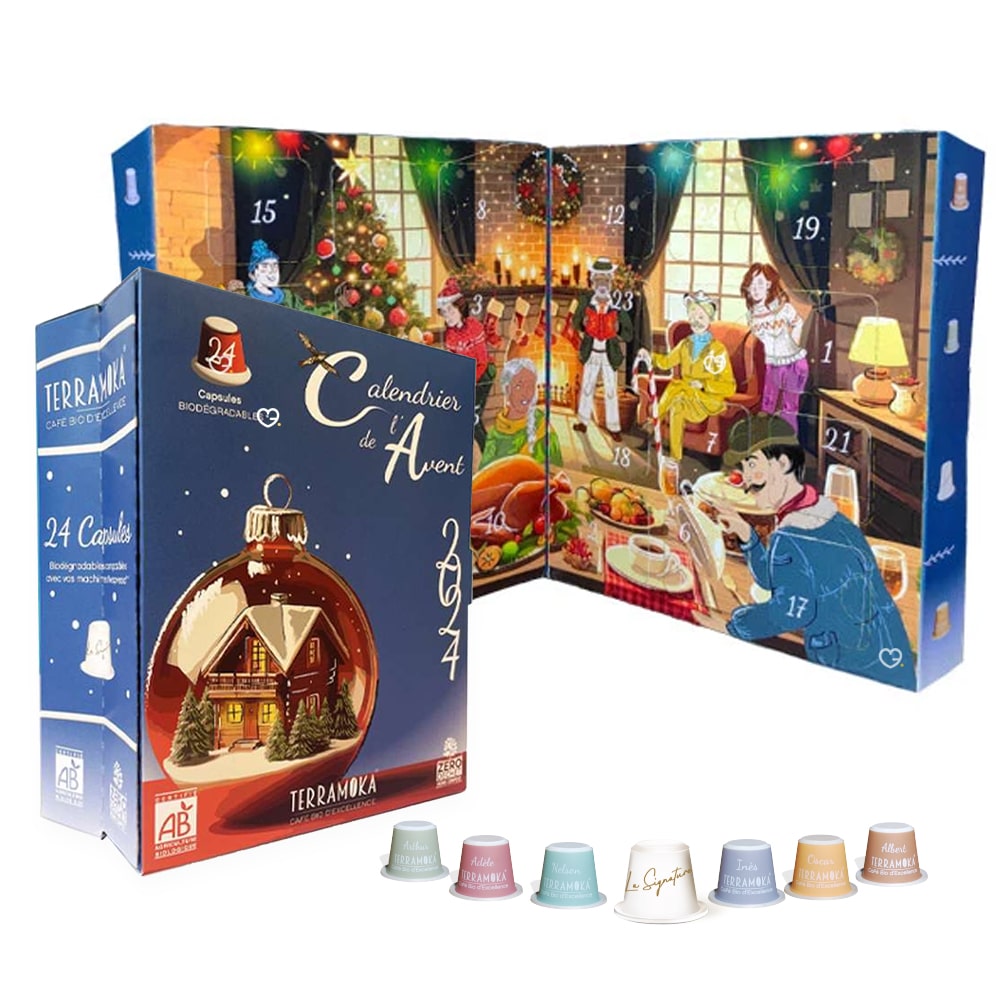 Calendrier de l'Avent Cafés Bio Terramoka
