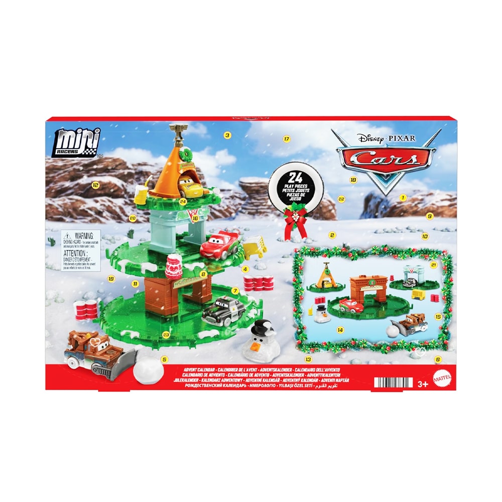 calendrier de l'avent cars disney pixar 2024 voiture enfant