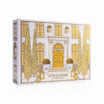 Calendrier de l’Avent L'Occitane 2025 (classique) avec 24 soins visage, corps et cheveux, parfait cadeau calendrier beauté pour femmes.
