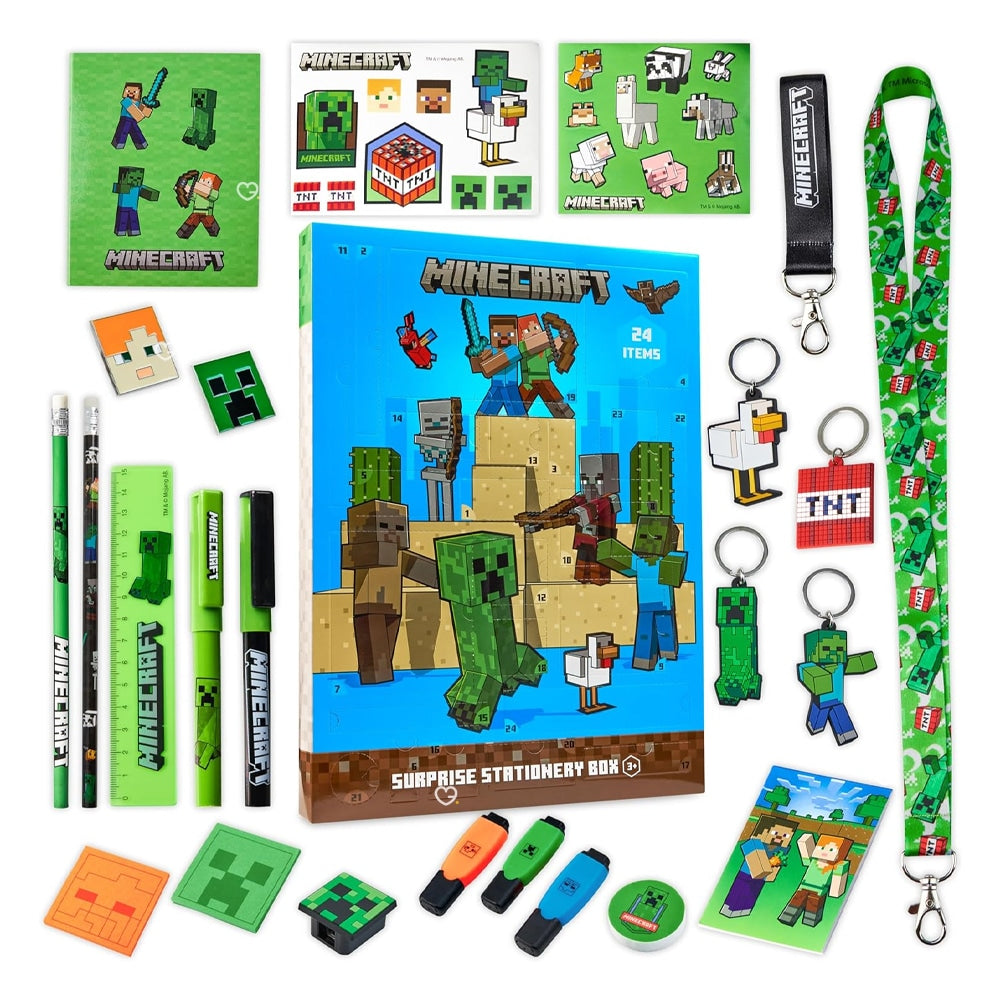 Calendrier de l'Avent Minecraft Papeterie