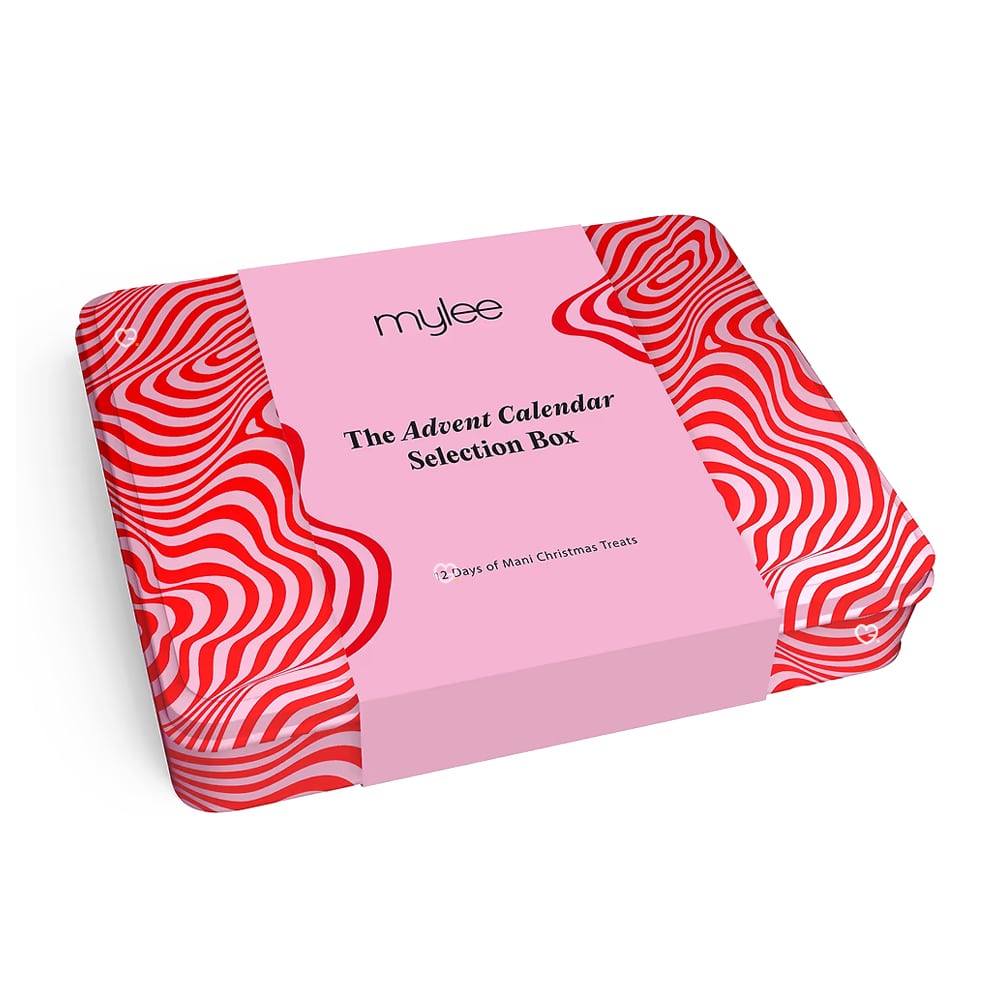 coffret beauté violet calendrier de l'avent Mylee 2024 contenant des vernis à ongles et des accessoires de manucure