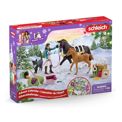 Calendrier de l'avent schleich Horse Club 2024 contenant 24 jouets enfant fille thème chevaux