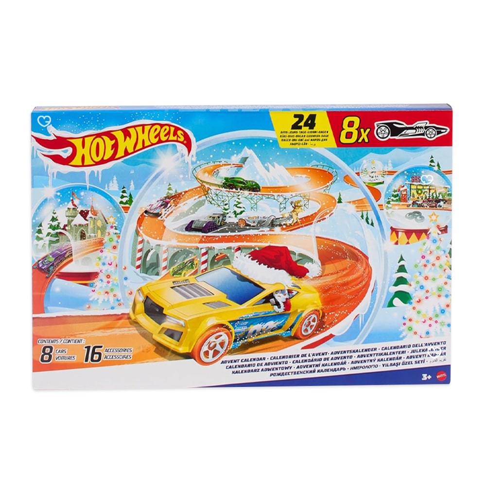 Calendrier de l'Avent Hot Wheels 2024 contenant 24 voitures et accessoires de jouets pour enfants