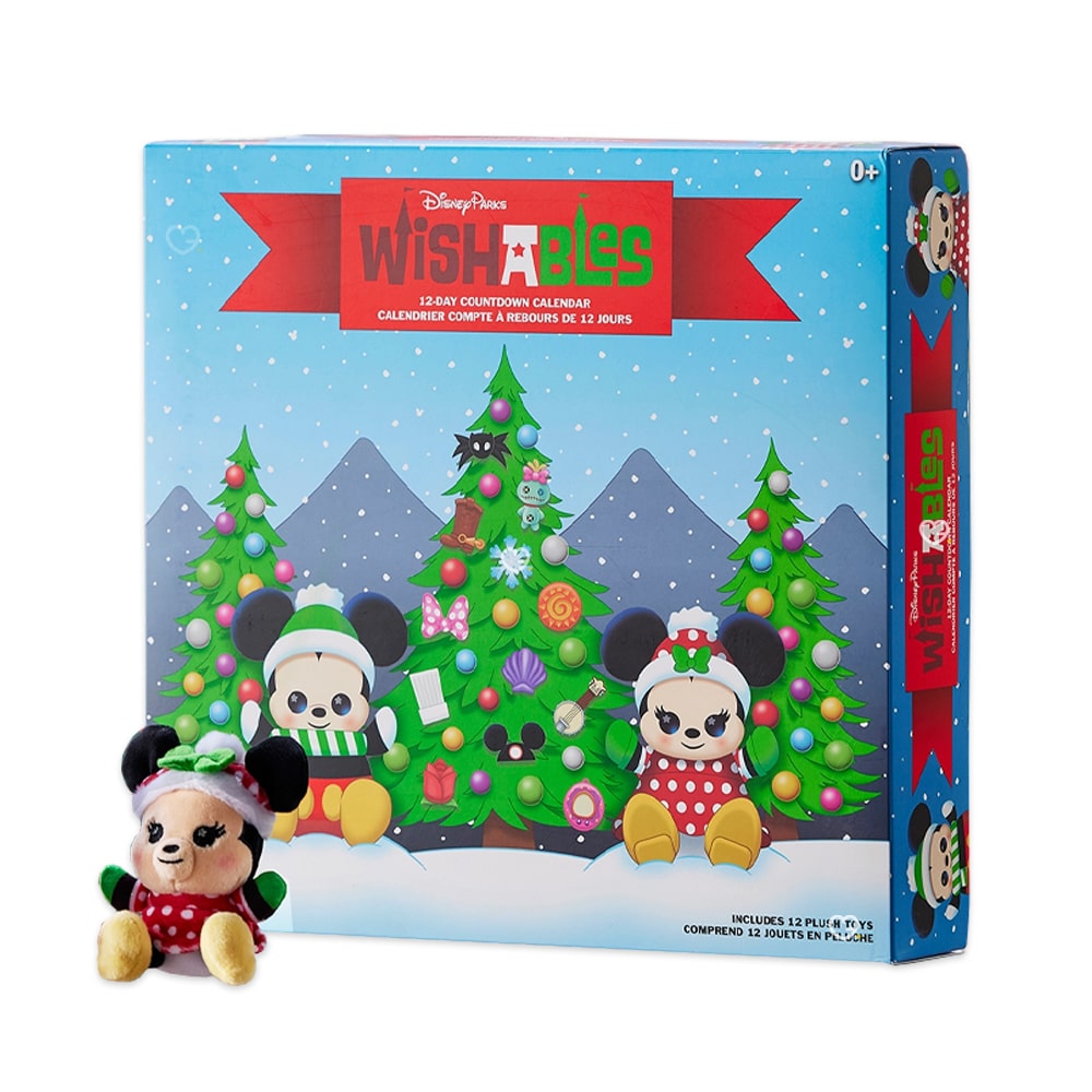 calendrier de l'avent peluches disney 2024 avec 12 peluches Parks Wishables en edition limitée