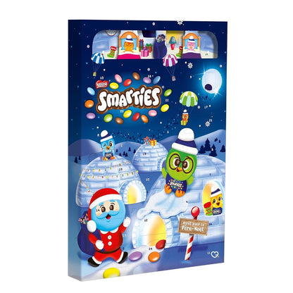 Calendrier de l'avent smarties 2024 contenant 24 chocolats au lait